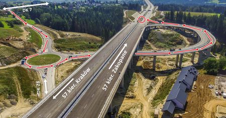 Budowa S7. GDDKiA otwiera nowy odcinek Zakopianki