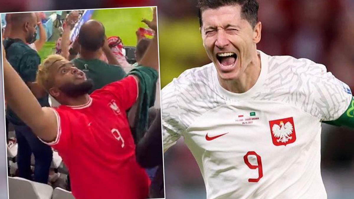 Robert Lewandowski i saudyjski kibic