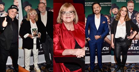 Gwiazdy na premierze książki "Świat według Kiepskich": Andrzej Grabowski, Marzena Kipiel-Sztuka, Krzysztof Ibisz, Nina Terentiew...