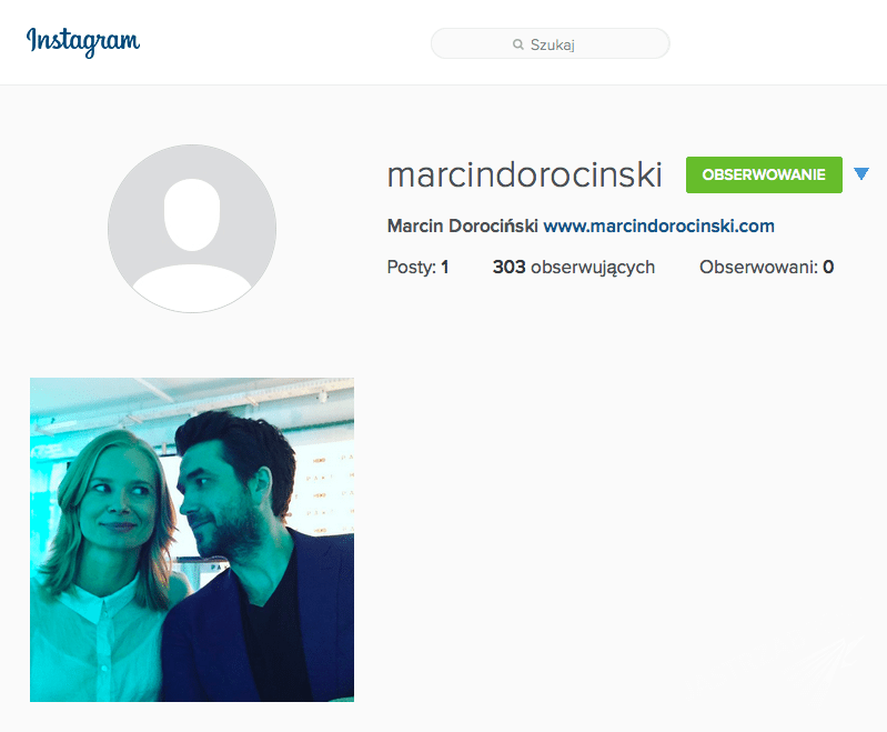 Instagram Marcina Dorocińskiego
