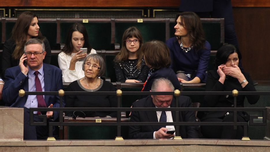 Podczas przyjęcia przez Sejm wotum zaufania dla rządu była obecna rodzina Mateusza Morawieckiego