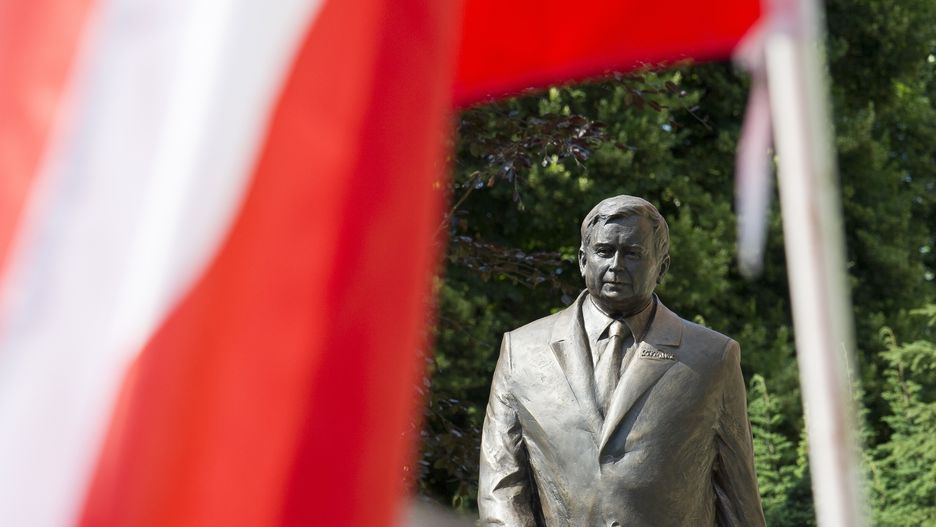 Odsłonięcie pomnika prezydenta Lecha Kaczyńskiego w Szczecinie