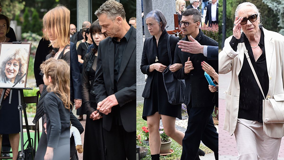Pogrzeb Barbary Borys-Damięckiej. Pogrążony w smutku syn, bliska rodzina, aktorzy, politycy