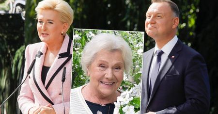 Teresa Lipowska obchodzi 85. urodziny. Agata i Andrzej Dudowie zaskoczyli ją pięknym prezentem. Nawiązali do "M jak miłość"