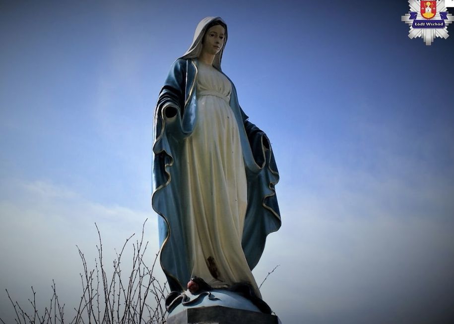 Uszkodzono figurę Matki Boskiej w Koluszkach. Policja złapała sprawcę