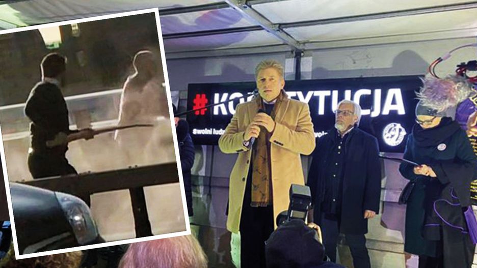 "Kieł wieloryba" na proteście sędziów w Warszawie. Zaskakujące słowa prawnika