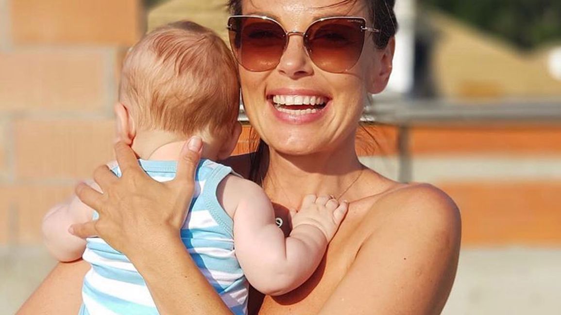 Katarzyna Glinka z synkiem