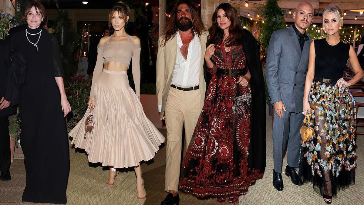 Cannes 2019. Spektakularne kreacje gwiazd na kolacji Diora i "Vogue'a": Bella Hadid, Ashlee Simpson, Monica Bellucci