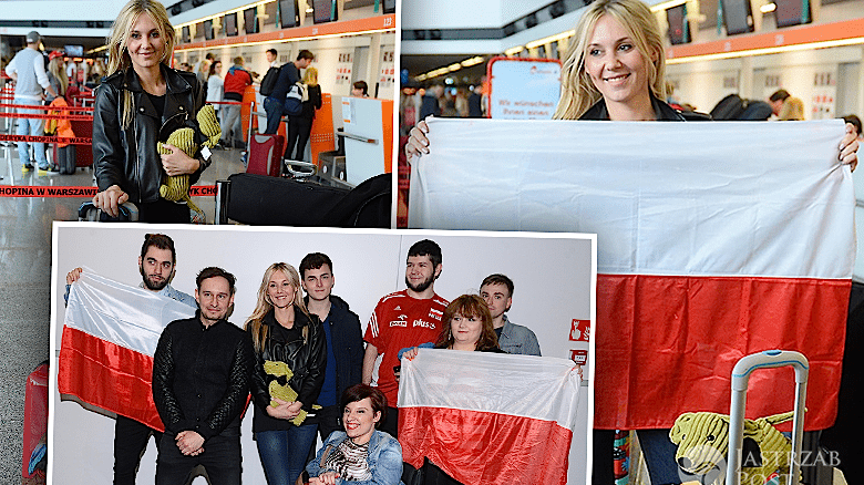 Kasia Moś na lotnisku przed wylotem na Eurowizja 2017