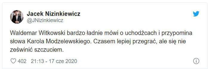 Jacek Nizinkiewicz o Waldemarze Witkowskim