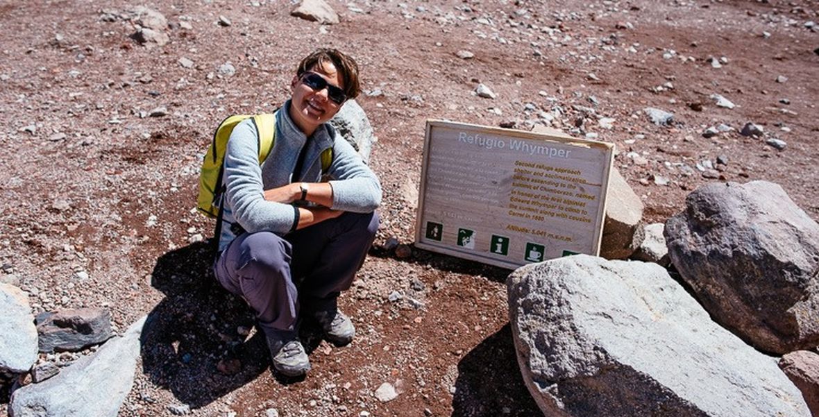 Autorka "Basenu" w czasie wędrówki po Ekwadorze 