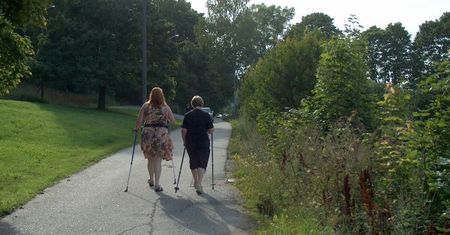 Osoby uprawiające nordic walking
