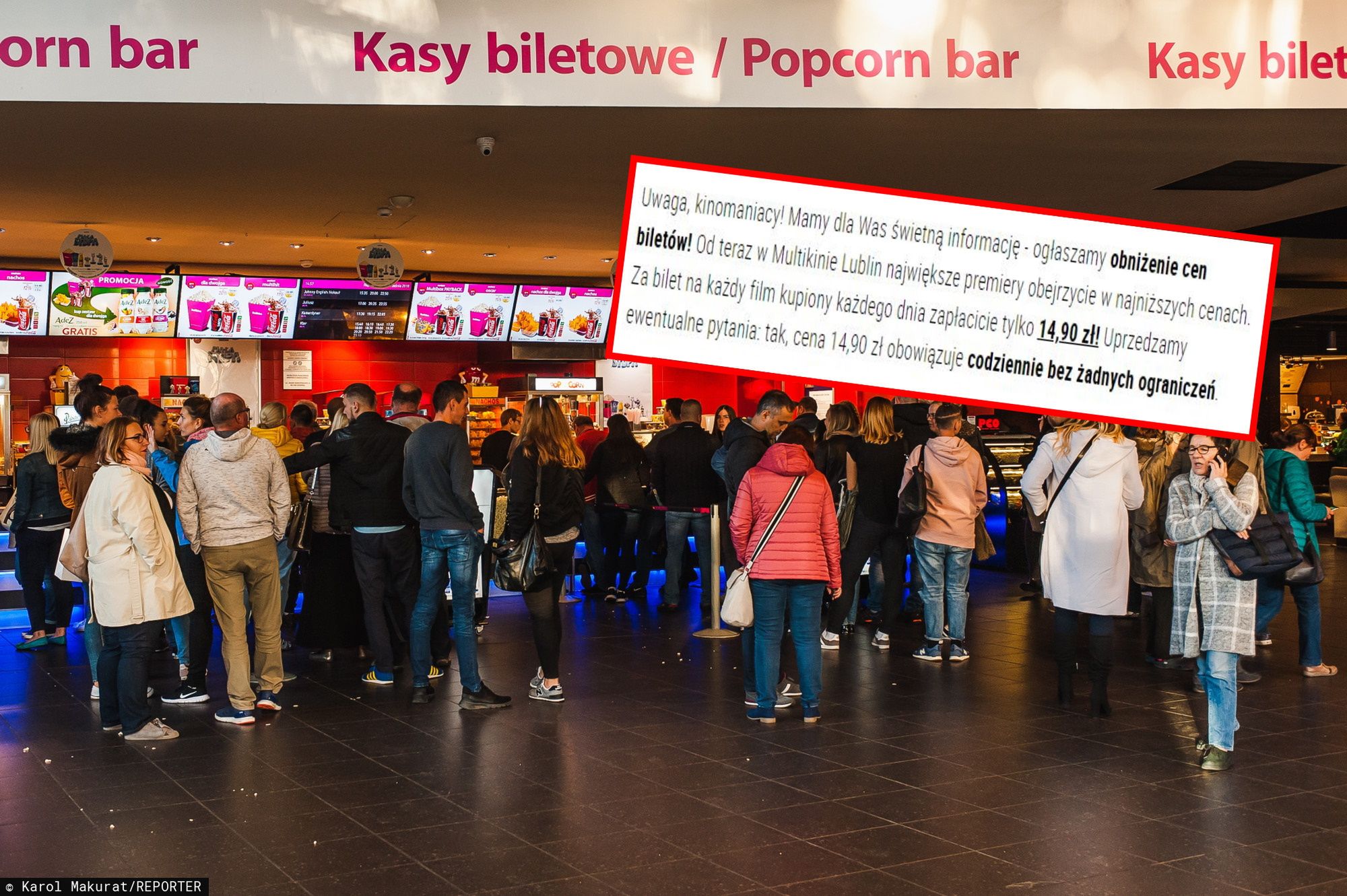 2019 r. był dla polskich kin rekordowy pod względem frekwencji - sprzedano 60 mln biletów