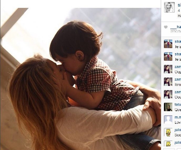 Shakira z Milanem, Fotografia: screen z Instagram.com