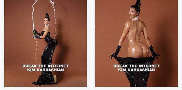 Kim Kardashian z gołą pupą na okładce "Paper"! FOTO