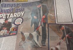 Korwin-Mikke bawi się petardami z psem. "Odi nie boi się wystrzałów"