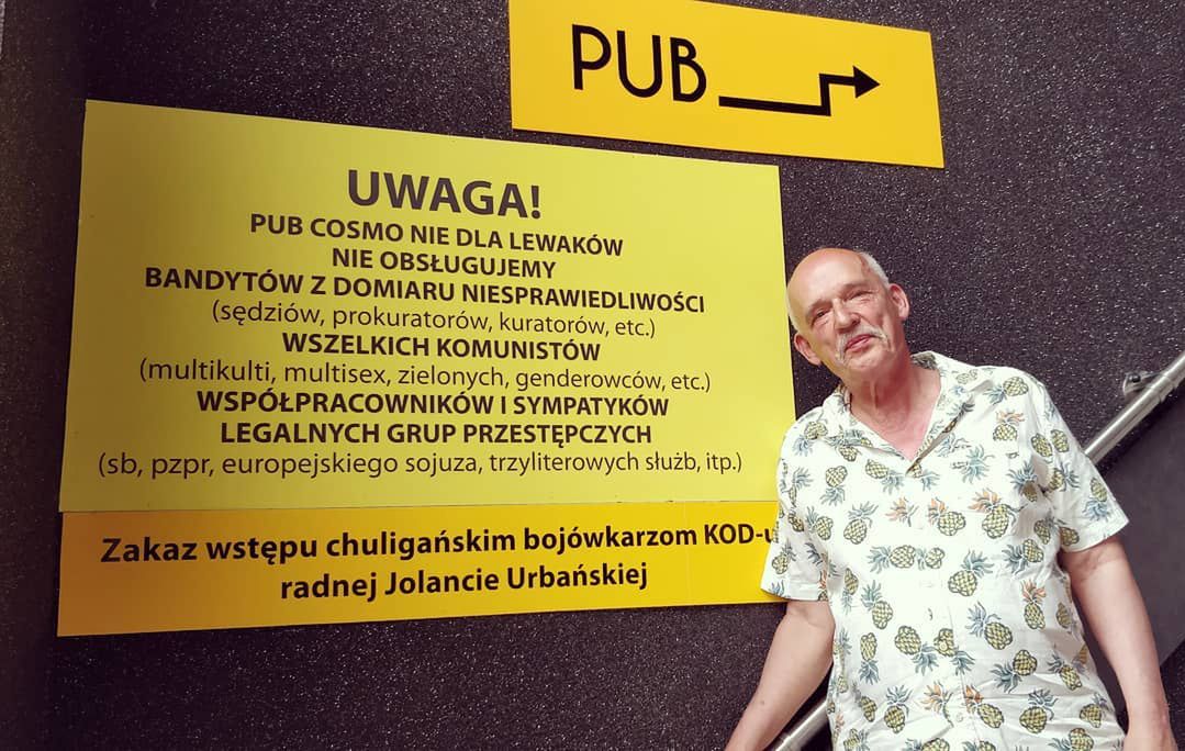 Janusz Korwin-Mikke poleca pub "wolny od lewicy"