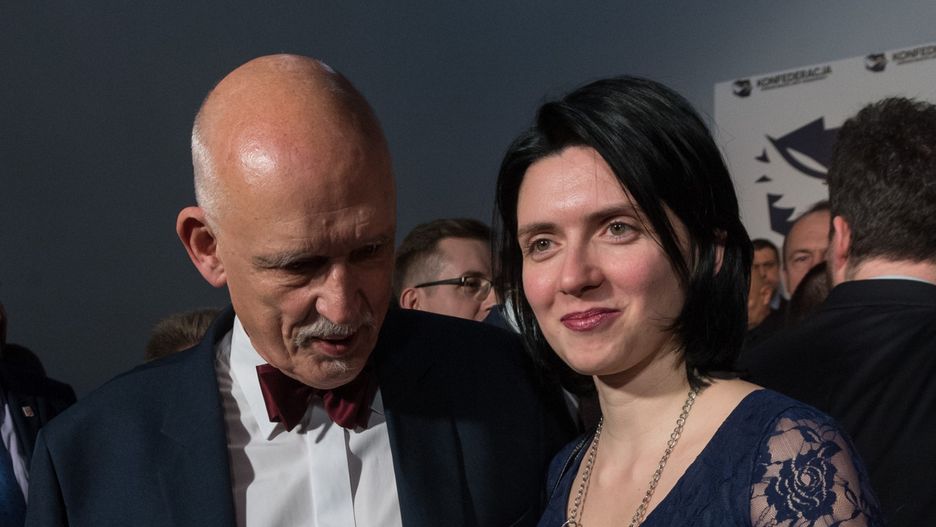 Janusz Korwin-Mikke i jego żona Dominika