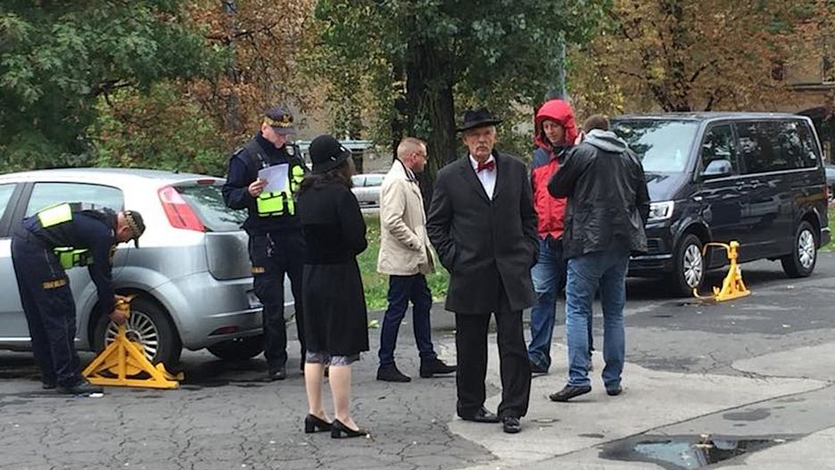 Prezes partii Wolność w poniedziałek rano widziany był na warszawskim placu Narutowicza w nieprzyjemnych okolicznościach