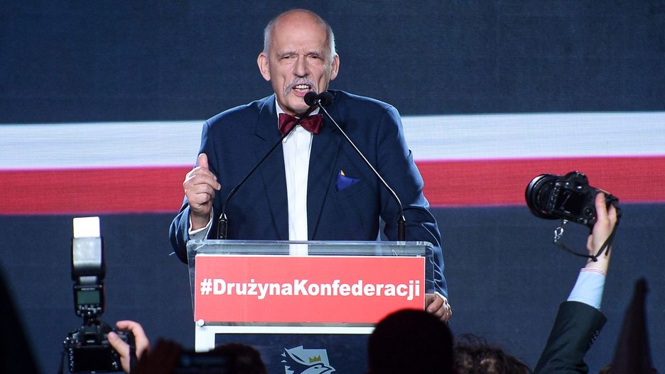 Janusz Korwin-Mikke, jeden z liderów Konfederacji.