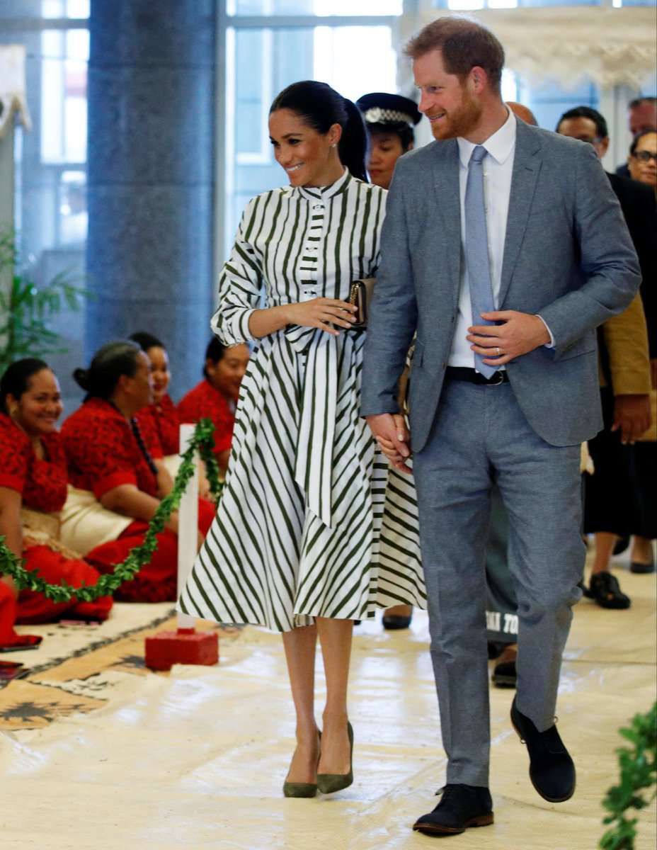 Książę Harry i Meghan Markle podczas wizyty na wyspie Tonga