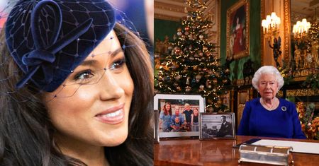 Królowa Elżbieta składa świąteczne życzenia z USUNIĘTYM Z BIURKA PORTRETEM Meghan i Harry'ego! (FOTO)