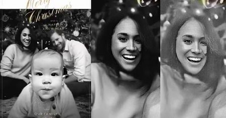 Twarz Meghan Markle na świątecznej kartce została WYRETUSZOWANA? "Coś tutaj nie gra"