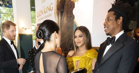 Księżna Meghan i Beyonce. Historyczne spotkanie na premierze ”Króla Lwa”