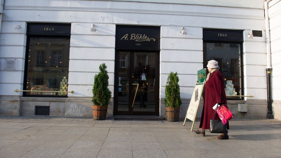 Cukiernia A.Blikle przy ul. Nowy Świat w 2013 roku 