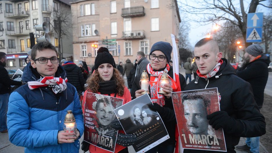 Uczestnicy Marszu Pamięci Żołnierzy Wyklętych w Zielonej Górze, 2018 r.