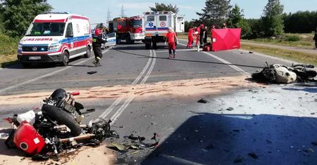 Niedzielna przejażdżka z tragicznym finałem. Nie żyje dwóch motocyklistów