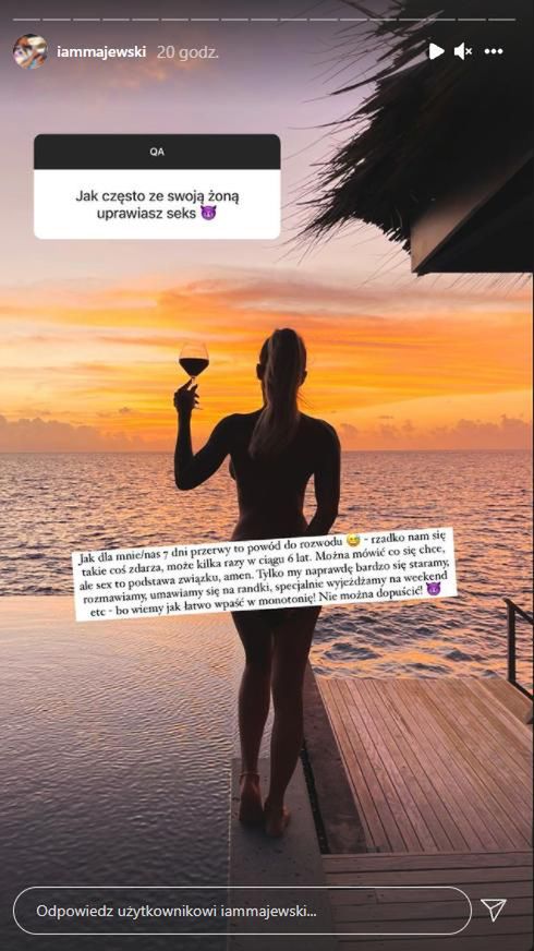 Skrin z InstaStories Daniela Majewskiego