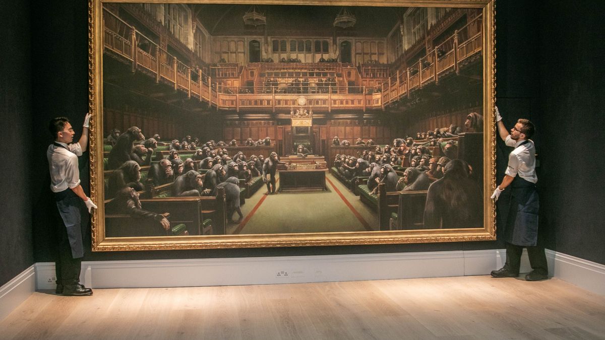 Obraz Banksy'ego został właśnie sprzedany za prawie 10 mln funtów