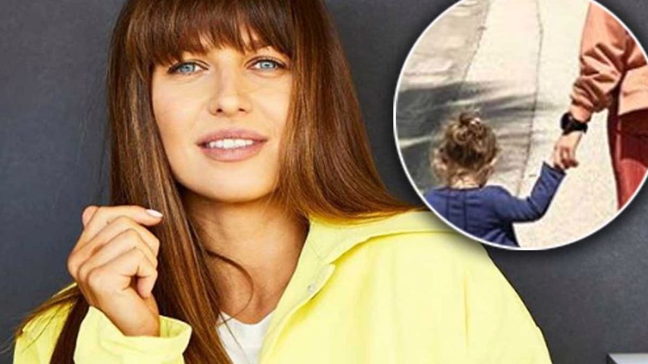 Anna Lewandowska z Klarą Lewandowską