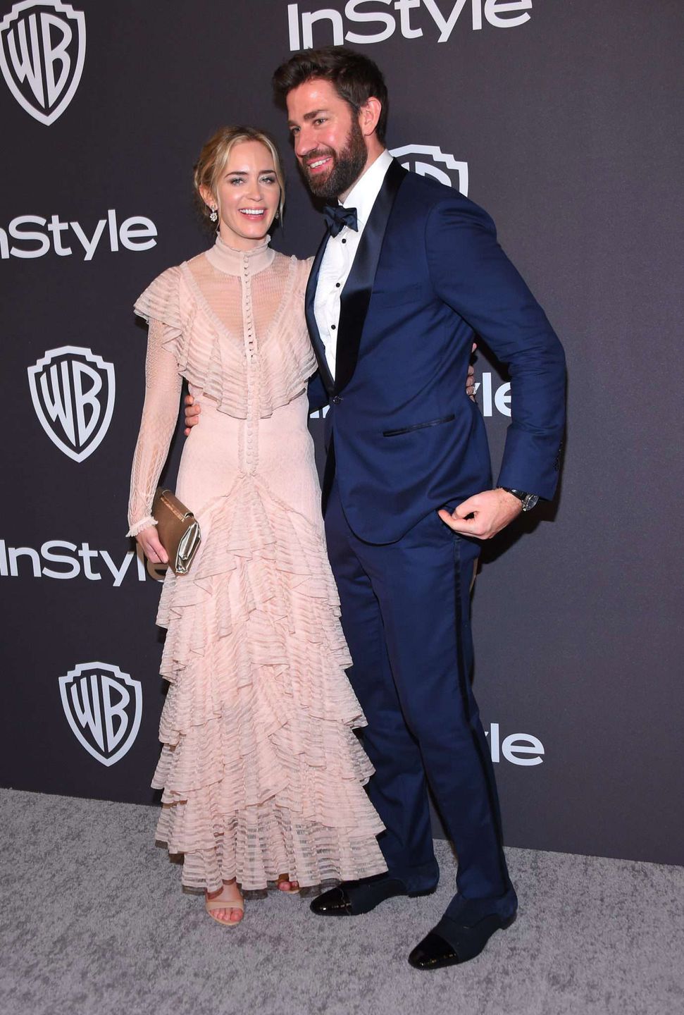 Emily Blunt i John Krasinski - Złote Globy 2019 after party InStyle
