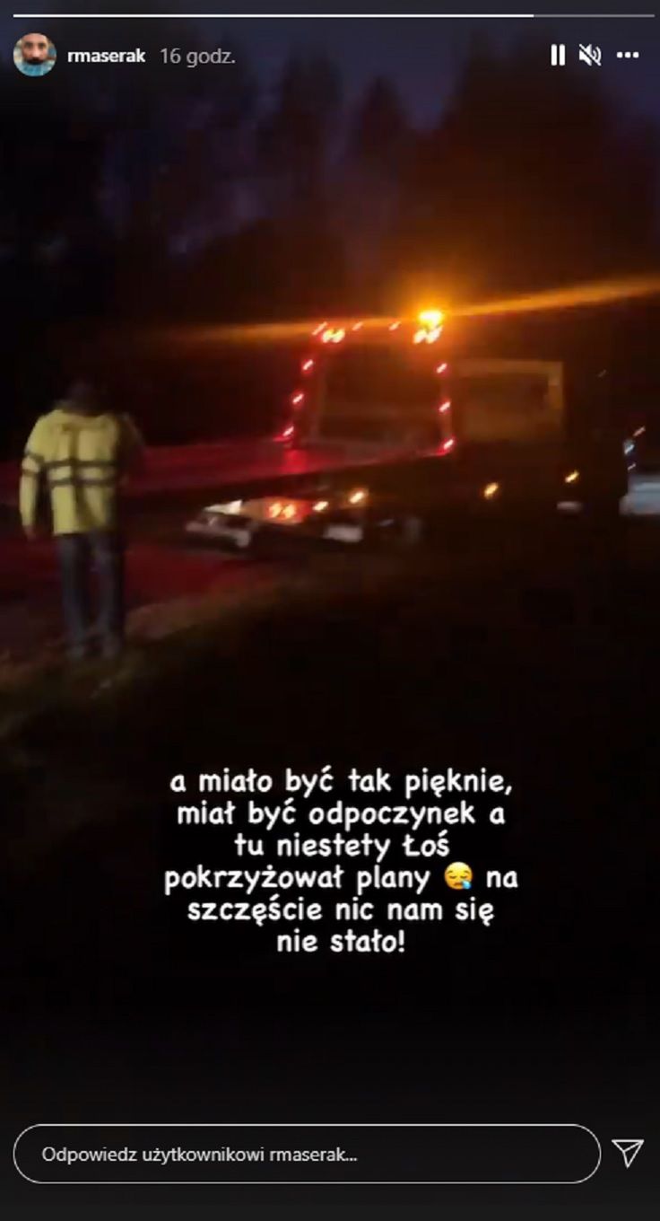 Rafał Maserak miał wypadek