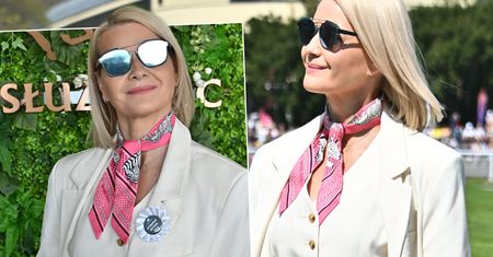 Małgorzata Kożuchowska bryluje na otwarciu toru na Służewcu. Stylizację uzupełniła wartą krocie torebką. Tak się noszą stylowe kobiety