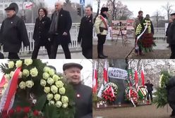 Naczelnik przyszedł złożyć kwiaty pod pomnikiem Romana Dmowskiego. Z takimi honorami powitano Jarosława Kaczyńskiego