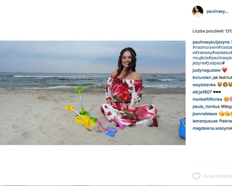Paulina Sykut nad morzem bałtyckim na Instagramie