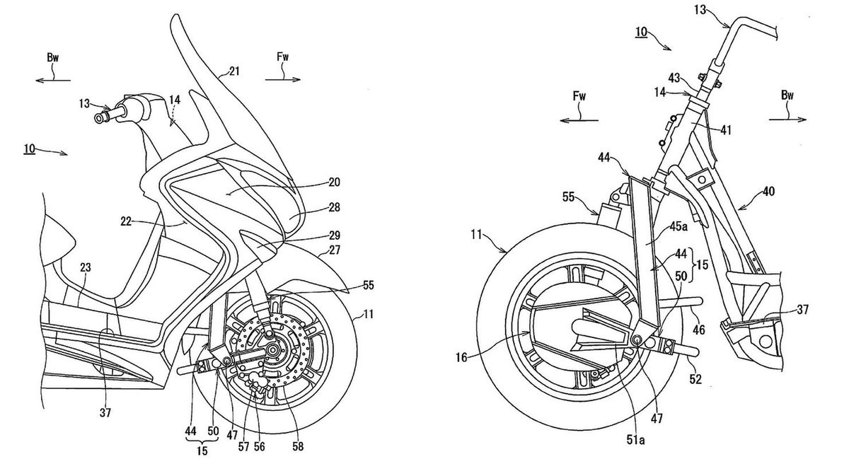 Suzuki pracuje nad hybrydowym skuterem – przednie koło ma napędzać silnik elektryczny