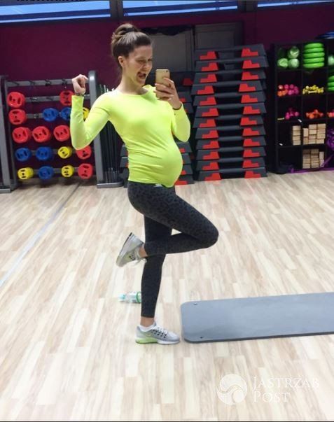 Natalia Jakuła ćwiczy w ósmym miesiącu ciąży