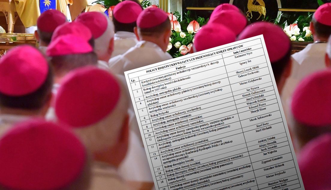 Jest lista hierarchów, którzy "ukrywali" księży pedofilów. Fundacja "Nie lękajcie się" opublikowała raport