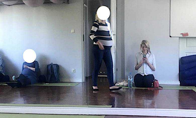 Kasia Kołeczek na kursie dla młodych mam