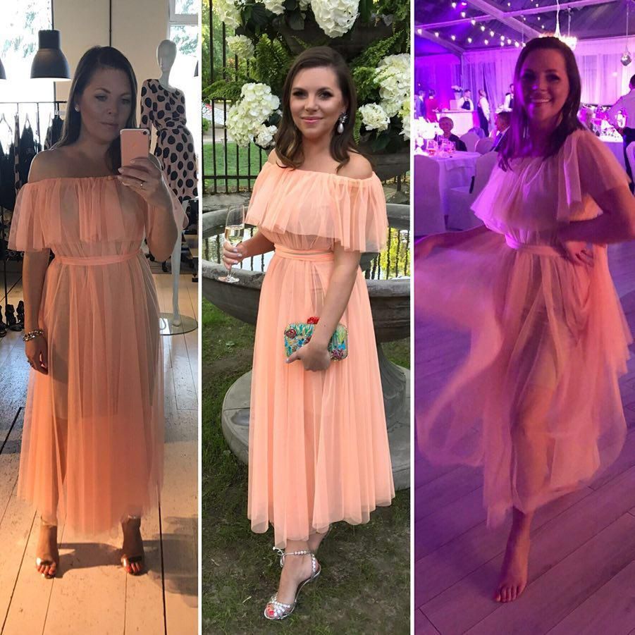 Ola Kwaśniewska na weselu. Sukienka: Lidia Kalita