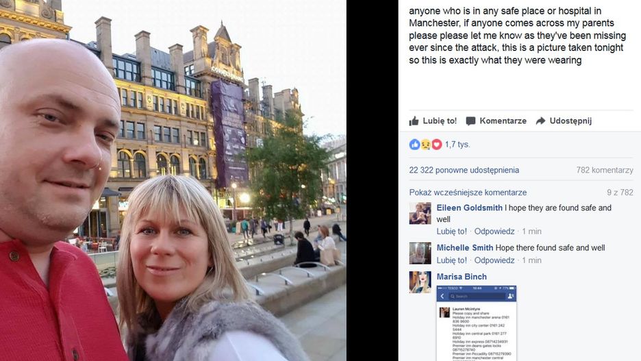 Post 20-letniej Oli na Facebooku