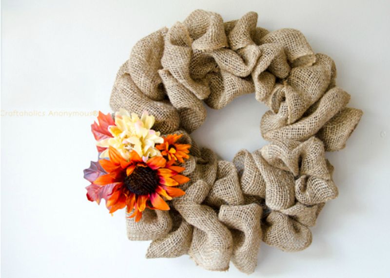 Burlap Bubble Wreath