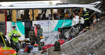 Wypadek francuskiego autobusu w Czechach