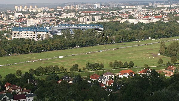 Widok na Błonia z Kopca Kościuszki