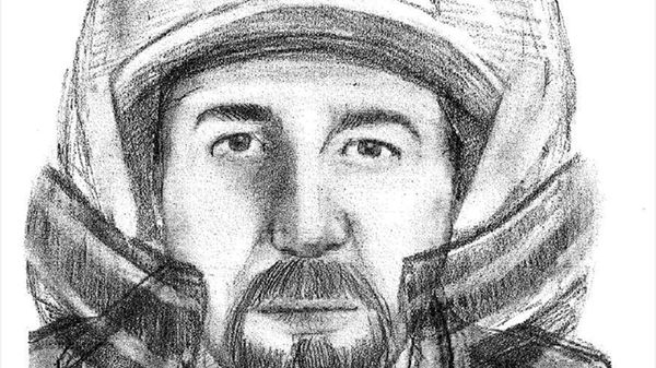 Opublikowany przez policję portret pamięciowy motocyklisty widzianego w pobliżu miejsca zbrodni