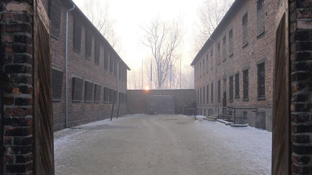 Ściana Śmierci na terenie byłego obozu Auschwitz I